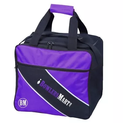 BowlersMart Essential 1 Ball Single Tote Purple Bowling Bag • $27.95