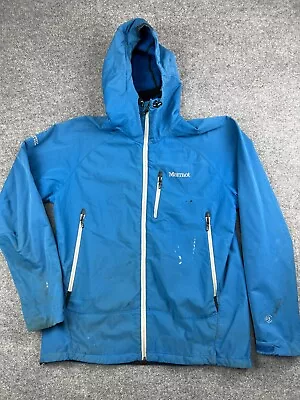 Marmot M3 Jacket Men's XL Blue Fleece Lined Full Zip Hooded Winter Rain Snow • $16.20