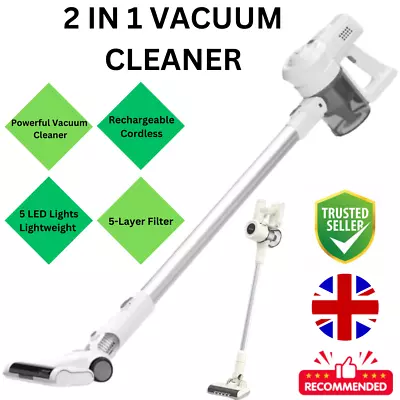 2-in-1 Stick Vacuum Cleaner Handheld Bagless Hoover Vac Lightweight Rechargeable • £149.99