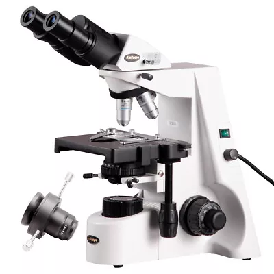 AmScope 40X-2500X Premium Infinity Kohler Binocular Darkfield Microscope • $530.99