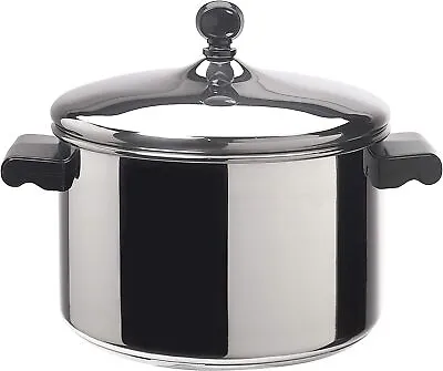 Farberware Classic Polished Stainless Steel Covered Saucepot 4 Quart • £39.49