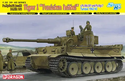 Dragon #6608 1/35 Tiger I Initial Production Tunisian Initial Tiger S.Pz.Abt.501 • $75