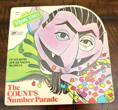 VINTAGE Sesame Street COUNT'S NUMBER PARADE BOOK Paperback 1977 Golden Shape • $4.50