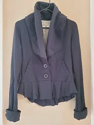 Mike & Chris Black French Terry Shawl Collar Jacket Size Medium  • $40