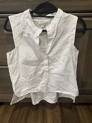 Milly Sleeveless Dress Shirt Size M White • $25