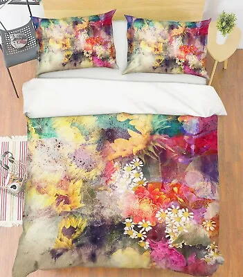 $72.65 • Buy 3D Sunflower Daisy Hydrangea KEP9405 Bed Pillowcases Quilt Duvet Cover Kay