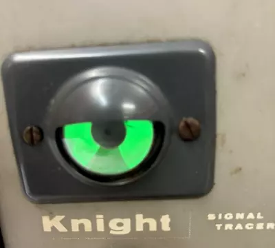 Vintage Knight Signal Tracer  - Allied Radio  - ONE ORIGINAL GREEN EYE TUBE 6E5 • $34.50