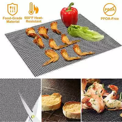 Rolling Grilling Basket Stainless Steel Grill Mesh Camping Barbecue & Grill Mat • $7.26