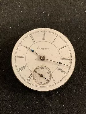 VINTAGE ANTIQUE POCKET WATCH Movement Hampden • $13.95