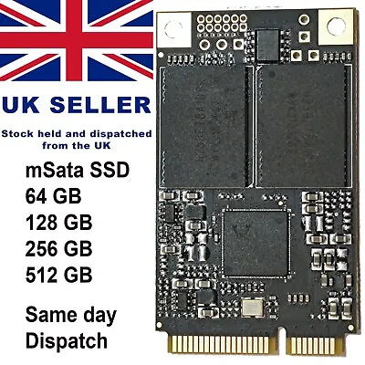 £18.45 • Buy MSATA 64GB 128GB 256GB 512GB Mini SATA III Solid State Hard Drive SSD Laptop Mbs