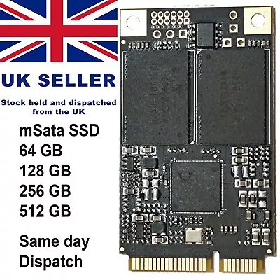 MSATA 64GB 128GB 256GB 512GB Mini SATA III Solid State Hard Drive SSD Laptop Mbs • £33.55