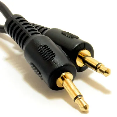 Mono 3.5mm Jack Plug To Mono 3.5mm Jack Plug Cable Lead 0.5m 50cm GOLD • £2.79