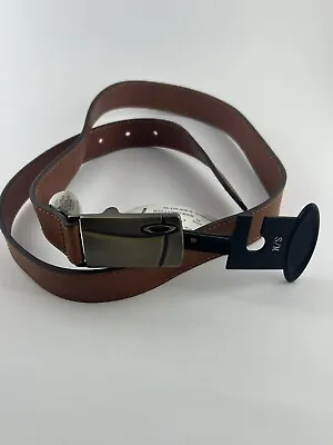 Oakley Women's Solid Leather Golf Belt - Almond Brown Metal Buckle Small/Medium • $49.99