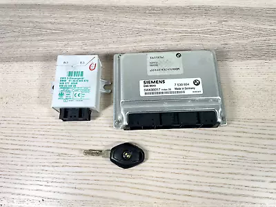 BMW E46 E39 3 5 Series 3.0i M54 ENGINE ECU SET MODULE DME MS43 EWS3 IGNITION KEY • $179