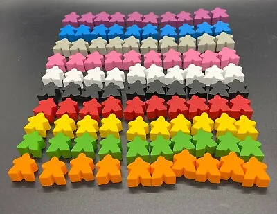 Wooden Meeples 16mm Suits For And Match With Carcassonne Agricola Board Games • $12.99