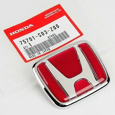 Honda Civic EK 96-00 Type-R Red Rear Badge Emblem 75701-S03-Z00 Genuine OEM  • $94.99