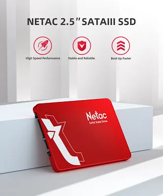 £21.99 • Buy Netac 240GB SSD 3D NAND 2.5'' SATA III 6GB/s Internal Solid State Drive 500MB/s