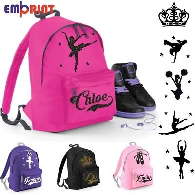 £15.99 • Buy Personalised Dance Bag Kids Girls Childrens Ballet School Backpack Rucksack