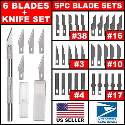 $4.99 • Buy Hobby Exacto Knife X-Acto Set Blade Handle Art Craft Tool Precision Razor Refill