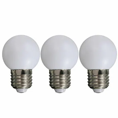 $12.47 • Buy 3 Pack E27 1W Globe Lamp LED Warm White Golf Ball Light Bulbs For Home Decor