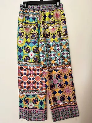 Zara Women's Flowing Satin Trousers With Full Length Multicolor Size XS Nwot • $29.75