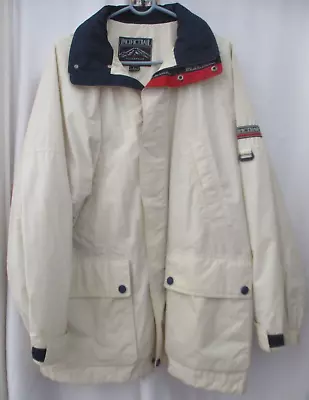 Vintage Pacific Trail Outerwear Men's White Hooded Jacket Size L • $31.19