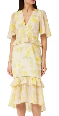 Hope & Ivy Women's The Harper Lou Midi Tea Dress With Peplum Waist • £20