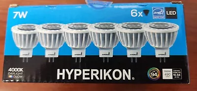 6 Pack Hyperikon MR-16 LED 4000K GU5.3 Base 12V - Dimmable • $15
