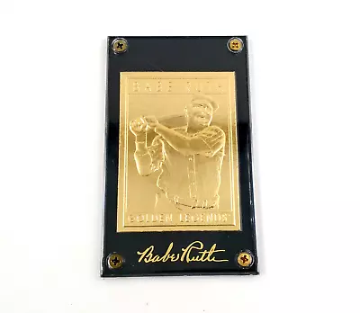 1994 Babe Ruth Golden Legends Of Baseball #GL1 22-Karat Gold Foil Card + Holder • $8.95