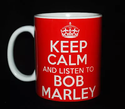 Keep Calm And Listen To Bob Marley Gift Mug Carry On Cool Britannia Retro Cup • £8.99