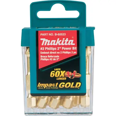 Makita Power Bit Set Phillips 2 Inch Hex Impact High Torque Power Tool (15 Pc) • $15.99