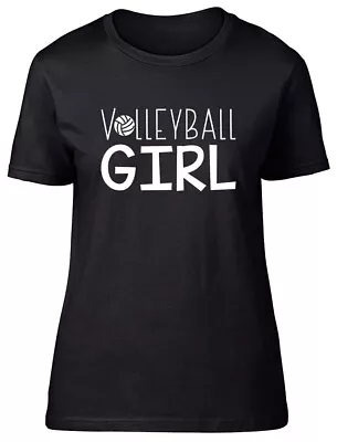 Volleyball Girl Fitted Womens Ladies T Shirt • $11.35