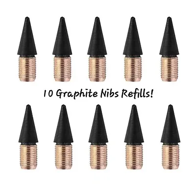 10 Graphite Eternity Pencils Replacement Nibs Unlimited Magic Eternal No Ink Pen • £3.99