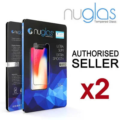 $5.95 • Buy 2x Apple IPhone XS Max 8 7 Plus GENUINE NUGLAS Tempered Glass Screen Protector
