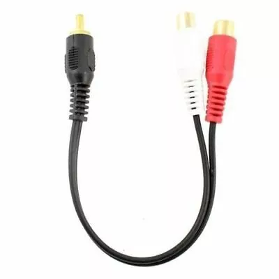 6 Inch RCA Male To 2 RCA Female Gold Plated Audio Adapter Y Splitter Cable 6  • $3.25