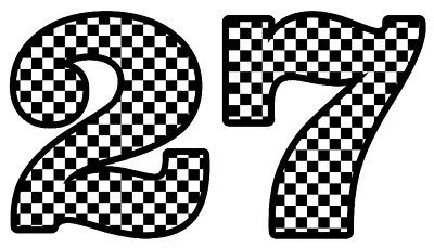 Edible Cake Toppers & Décor  - Chequered Numbers And Letters Check Themed • £2.50