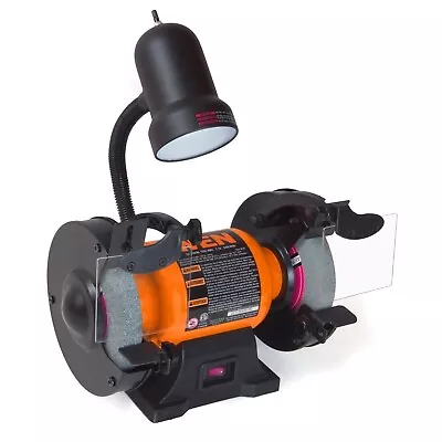 WEN Products 2.1-Amp 6-Inch Single Speed Bench Grinder With Flexible Work Light • $53.99