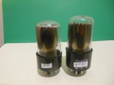 $17 • Buy 5% Matched Pair 6SN7GTA 6SN7GTB GE Flat Gray Plate Copper Side-D Vacuum Tubes