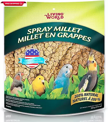 - Spray Millet 17.6 Oz – Premium Treat For Budgies Canaries Finches Cockatie • $13.88