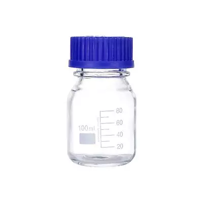 20 Pieces 100 ML Graduated Round Reagent Media/Storage Glass Bottle With GL45... • $84.92