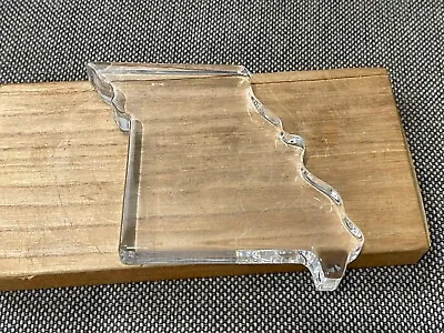 $75 • Buy Val St. Lambert Clear Crystal Glass State Of Missouri Paperweight