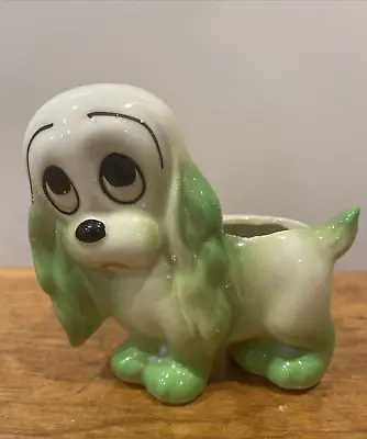 Vintage Sad Puppy Ceramic Planter • $7.50