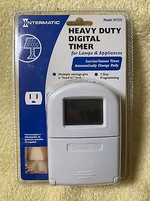 New Intermatic Heavy Duty Digital Lamp & Appliance Self-Adjusting Timer DT27C • $17.95