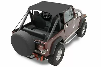 Bestop Traditional Bikini Top-Black Crush For Jeep CJ7/YJ; 52508-01 • $120.99