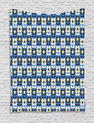 Blue And Yellow Tapestry Wall Hanging Form Decoration For Room 2 Sizes • $29.99