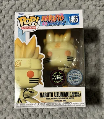 Naruto Uzumaki (Kurama Link Mode) Glow In The Dark Pop! Vinyl CHASE Figure • $78