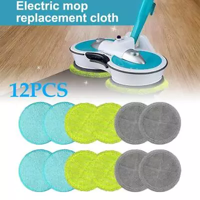 Electric Rechargeable Cordless Floor Cleaner Scrubber Polisher Mop Pads 12x • £16.96