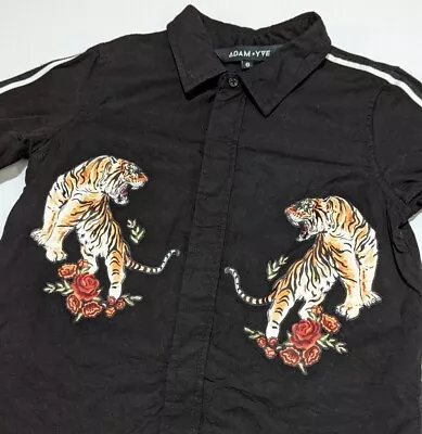 Adam + Yve Boys Tiger Button Shirt Size 6 Black • $29.95