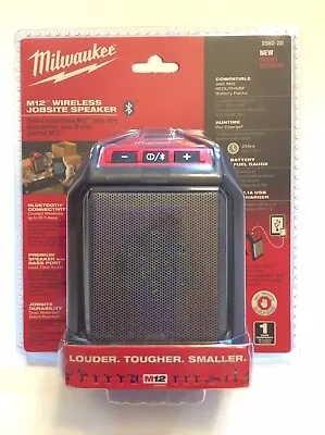 Milwaukee Tool 2592-20 M12 Wireless Jobsite Speaker - Brand New - DB1224069 • $99.88