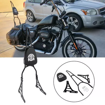 Motorcycle Detachable Passenger Sissy Bar Backrest W/ Pad For Harley Sportster • $79.99